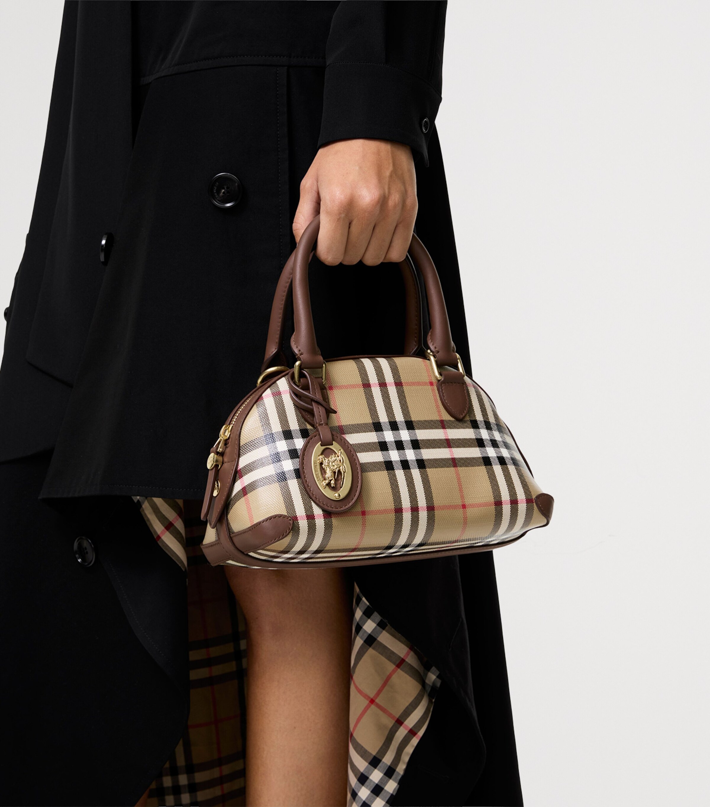Burberry Mini Primrose Top-Handle Bag Archive Beige Image 3