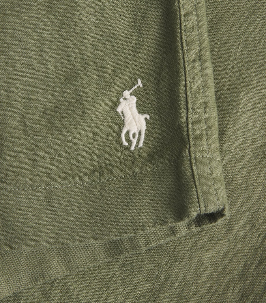 Polo Ralph Lauren Mens Linen Prepster Shorts Garden Trail Image 6