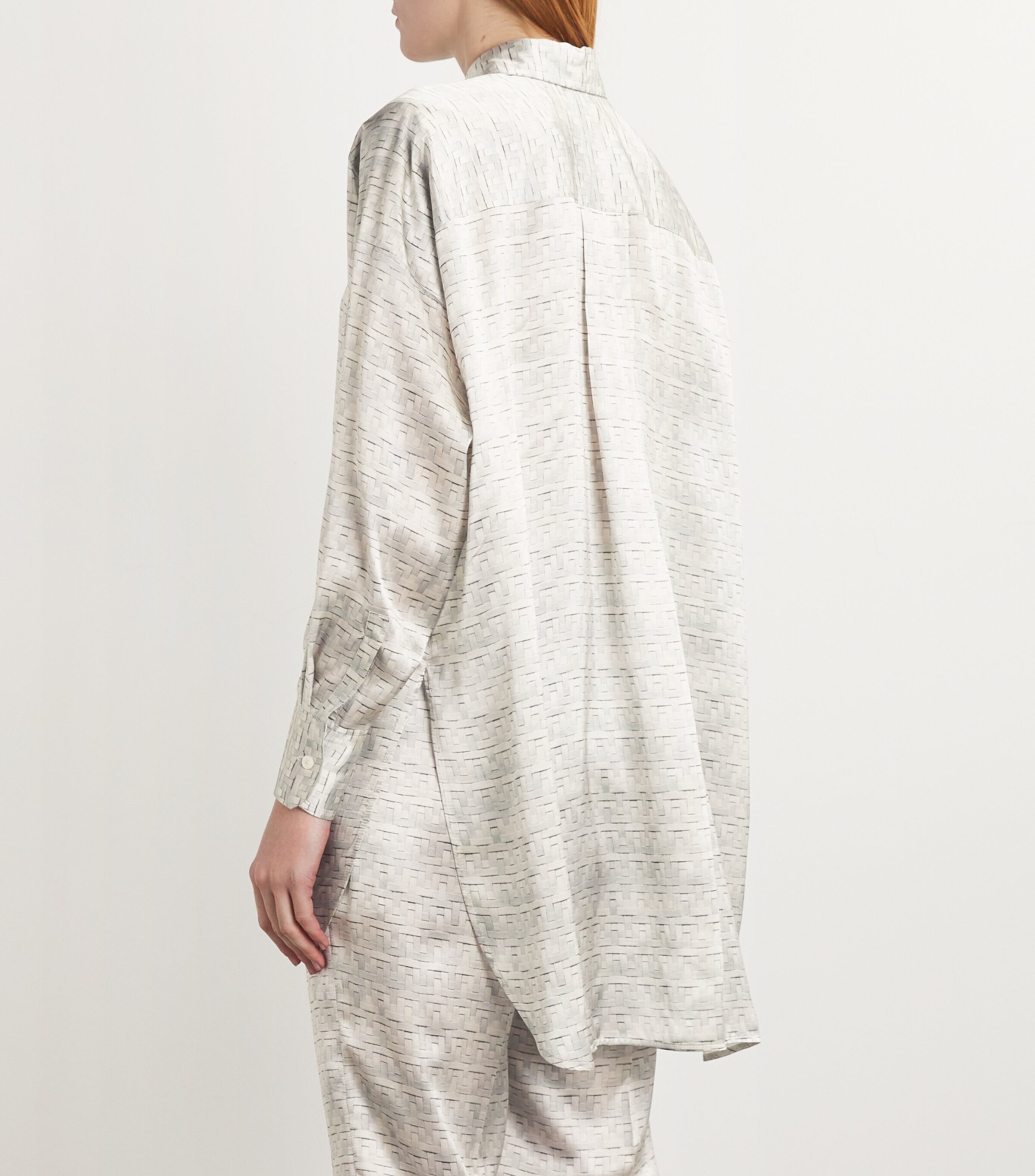 Silk Printed Shirt SKY BLUE Image 4