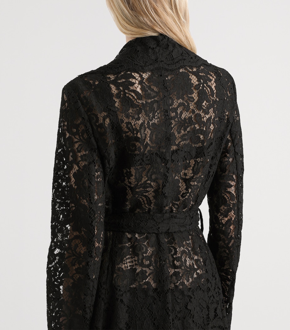 Dolce&Gabbana Womens Lace Wrap Coat Blac Image 5