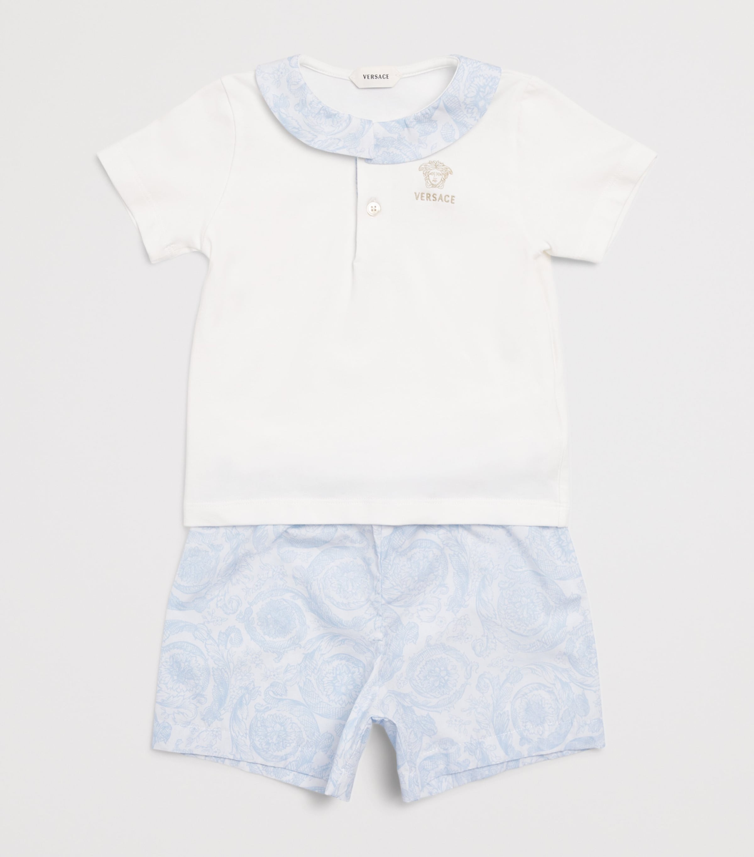 Versace Kids Printed Shirt and Shorts Set (1-18 Months) Image 3