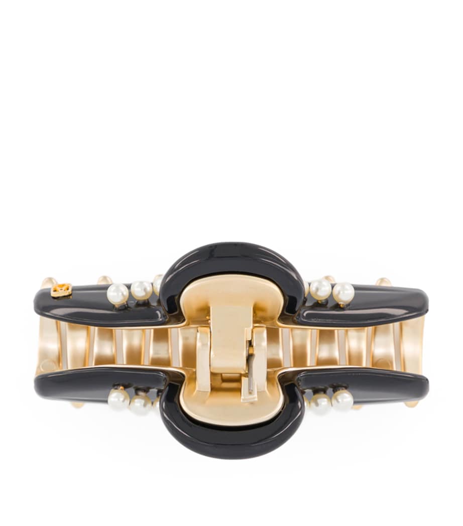 Alexandre de Paris Gold-Plated Claw Hair Clip Noir B/or Image 3