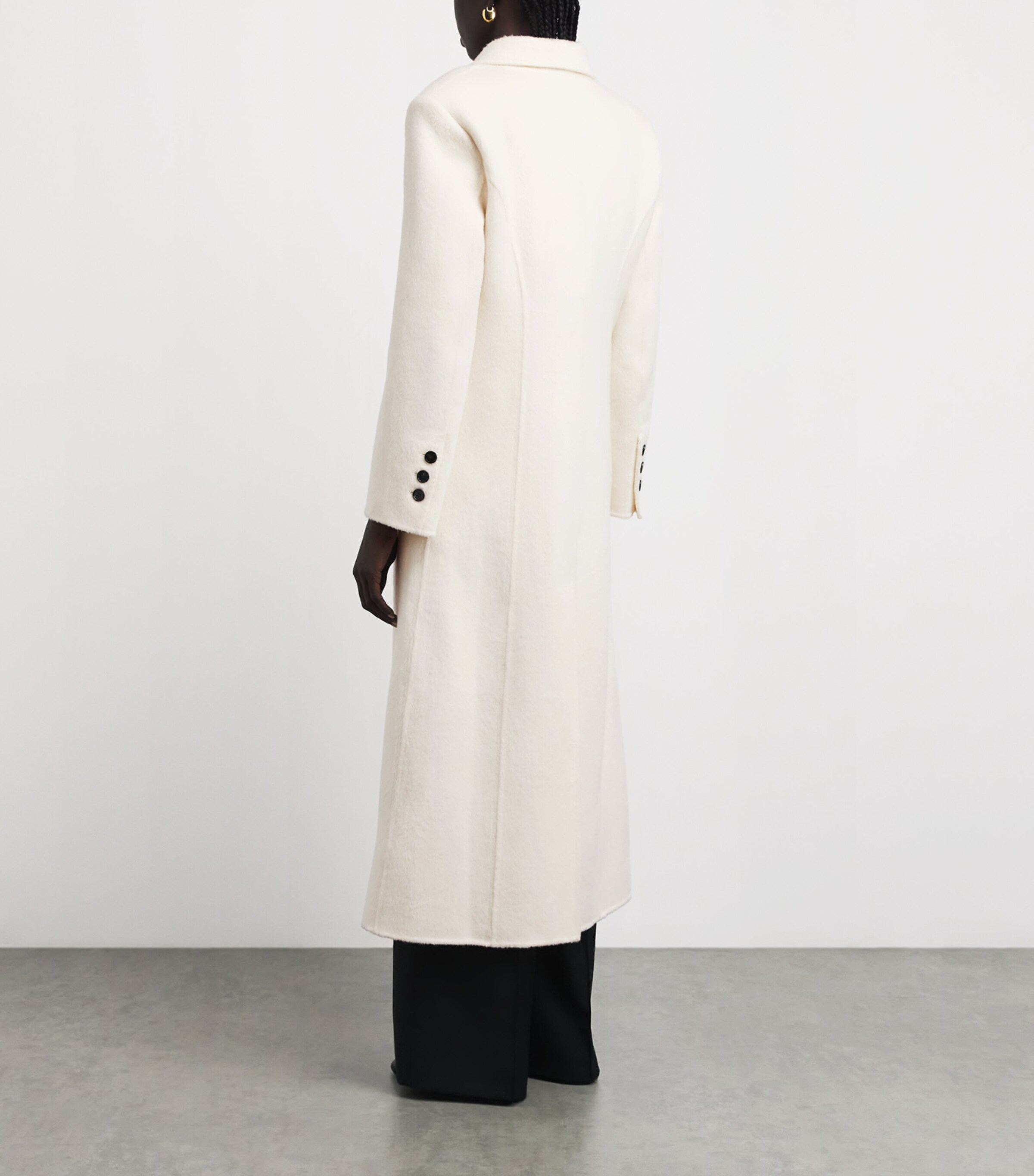 Voranida Womens Double-Breasted Taren Overcoat Ecru Image 5