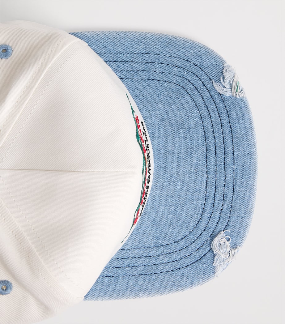 Picante Peaks Crew Cap Ivory / Light Blue Image 4
