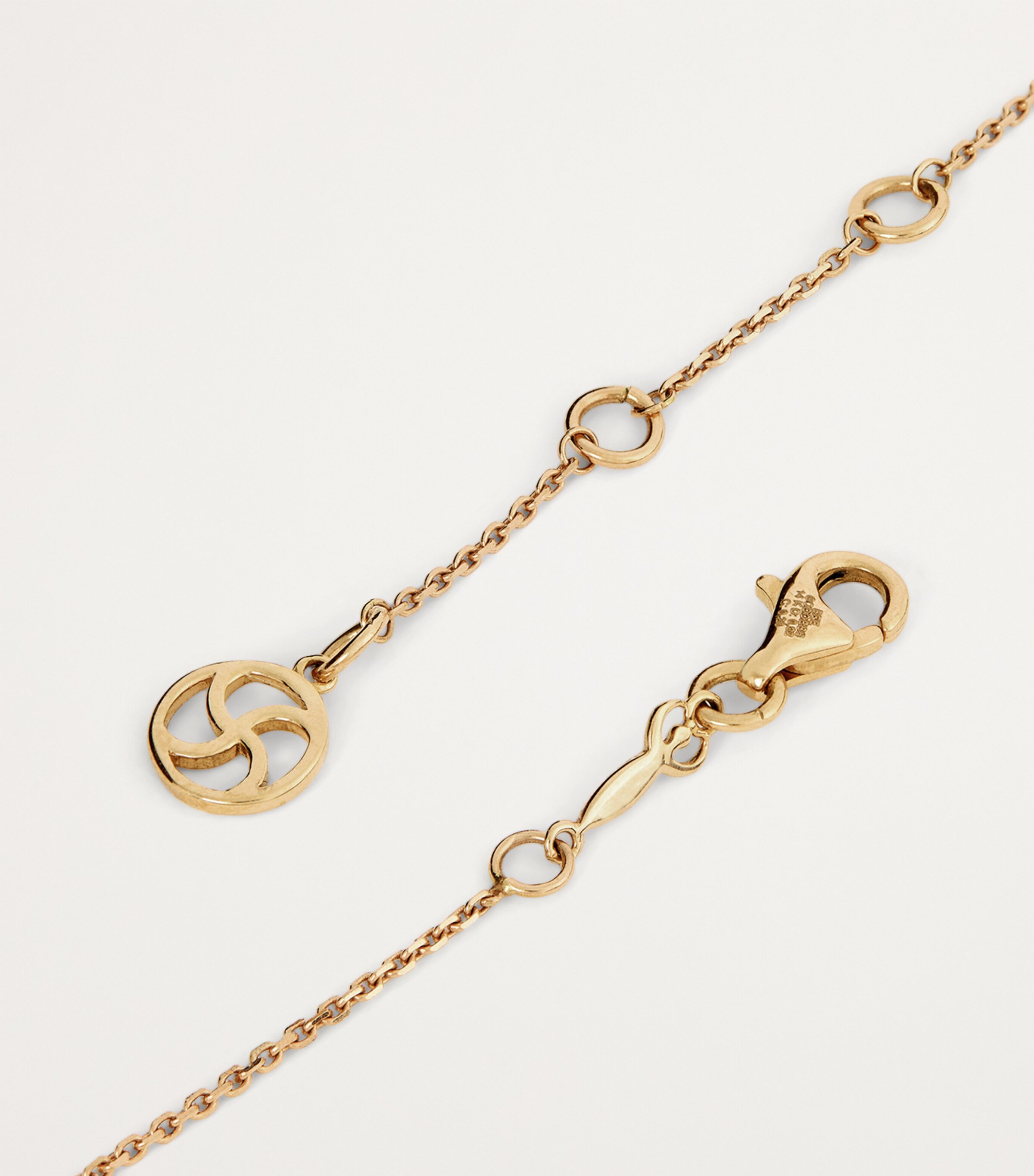 Gold, Diamond and Blue Topaz Honey Hand Bracelet GOLD Image 5