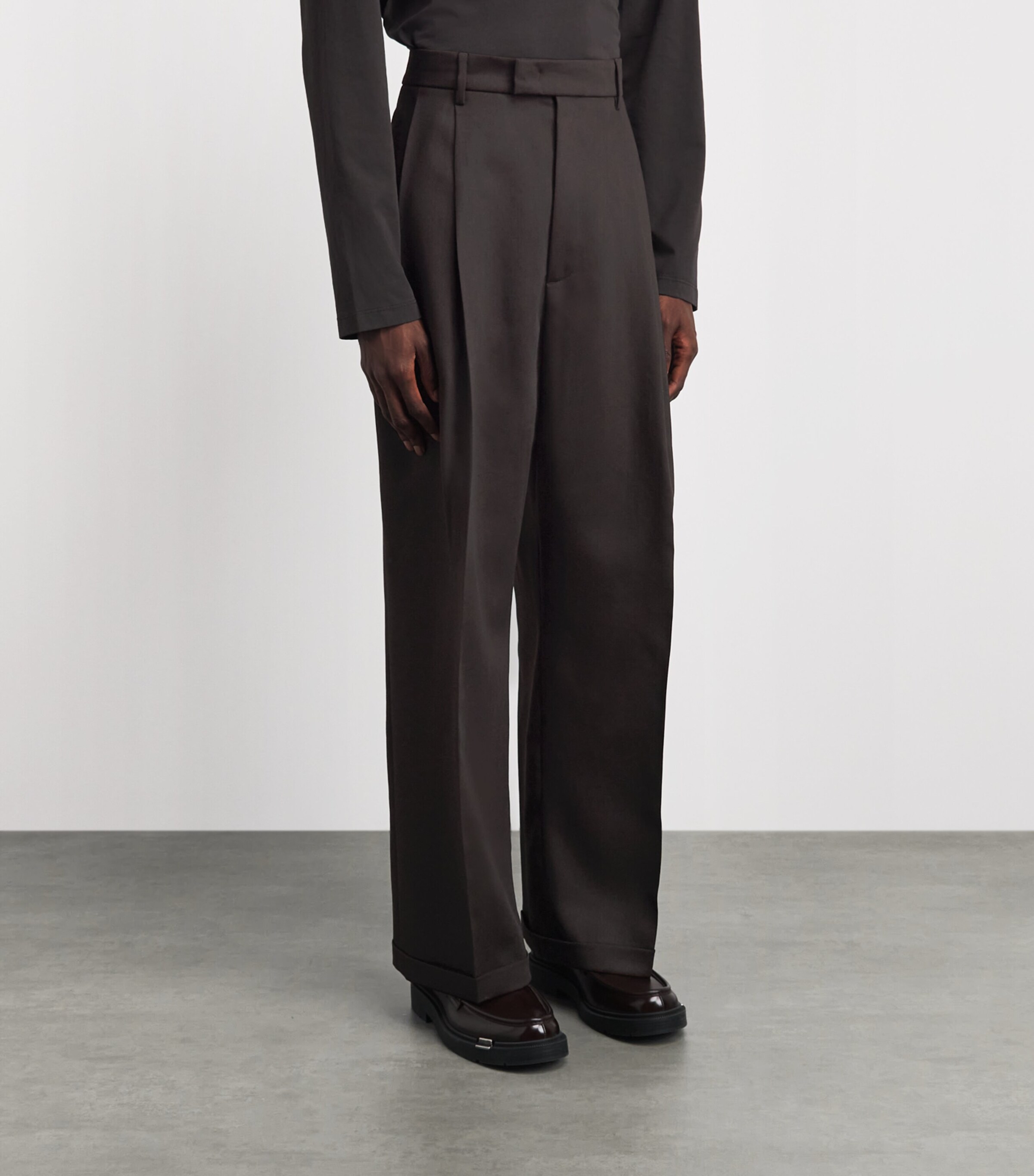 Barena Mens Virgin Wool Pleated Trousers Bruno Image 4