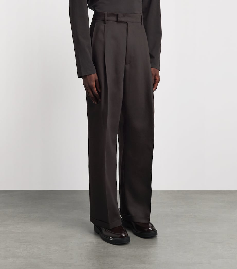 Barena Mens Virgin Wool Pleated Trousers Bruno Image 4