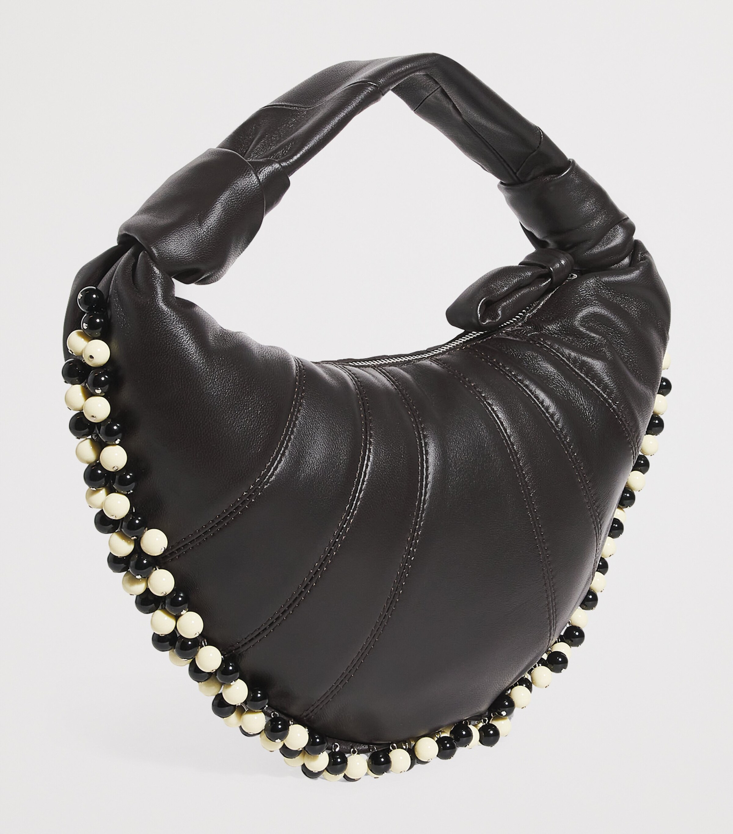 Mini Lambskin Fortune Croissant Shoulder Bag BR490DARK CHOCOLATE Image 3