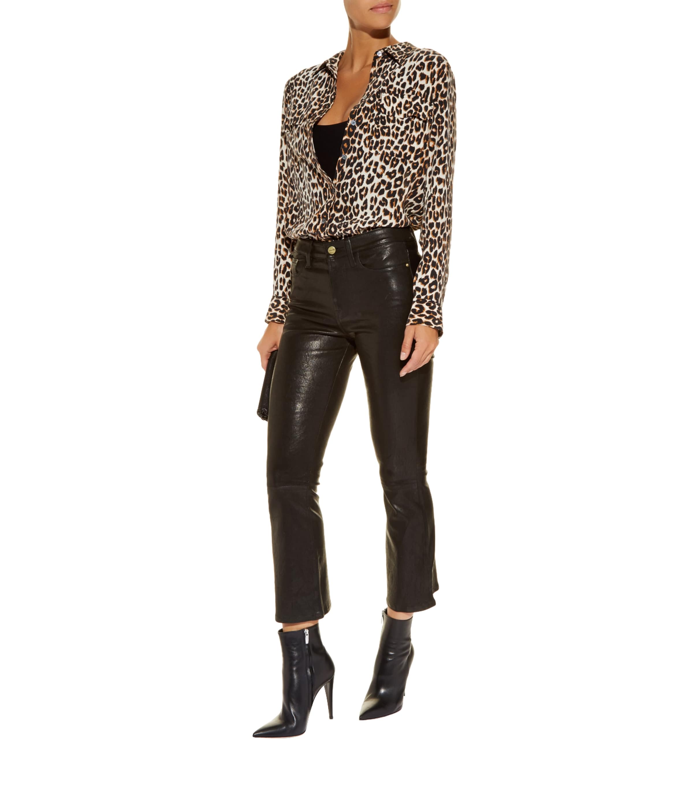 Leather Le Jane Crop Jeans WASHED BLACK Image 2