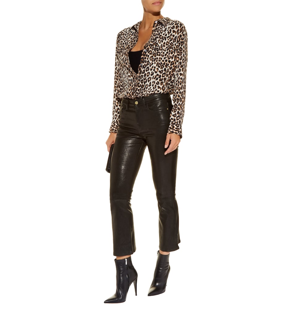 Leather Le Jane Crop Jeans WASHED BLACK Image 2