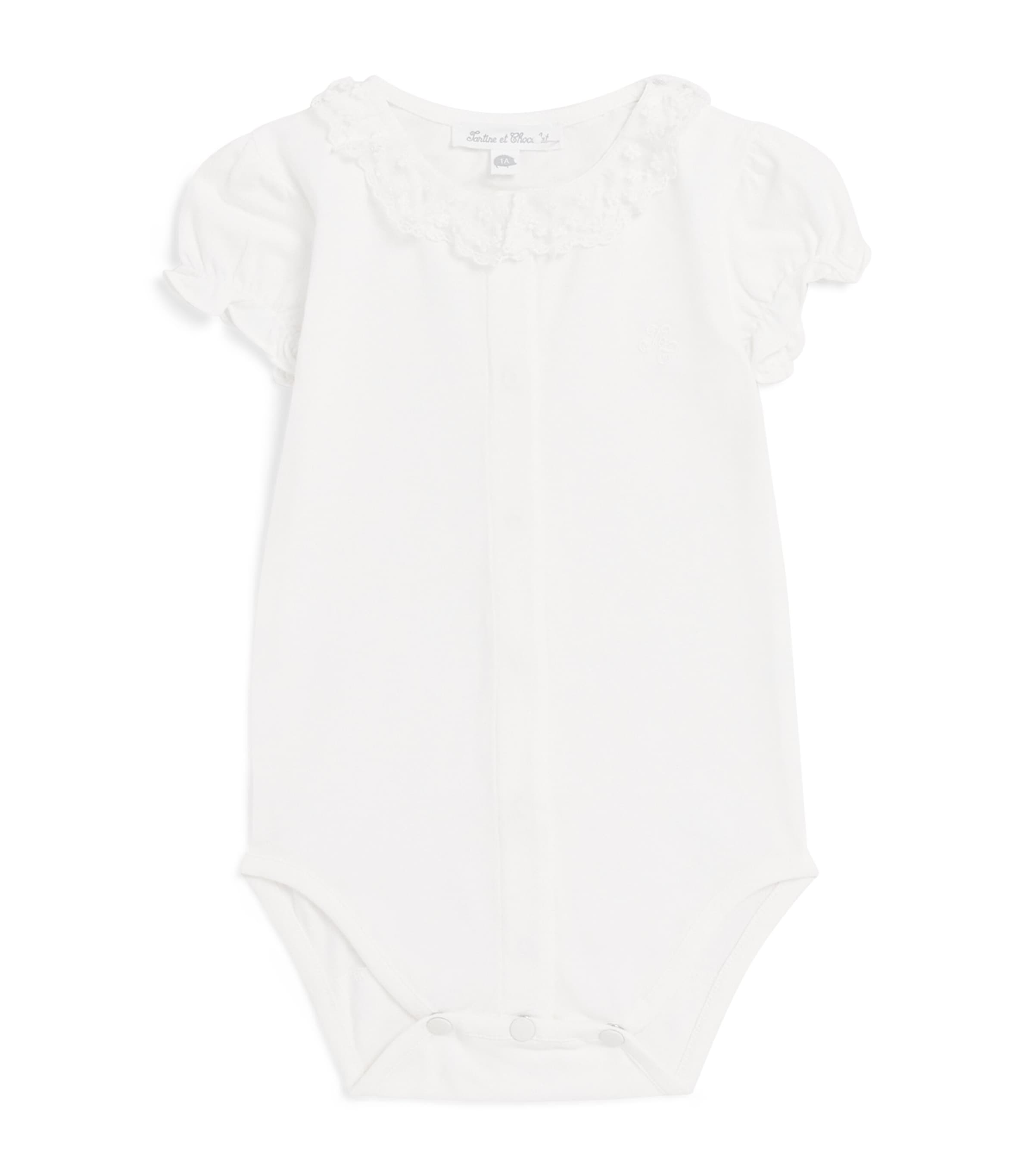Lace-Detail Bodysuit (1-24 Months) 13NACRE Image 1