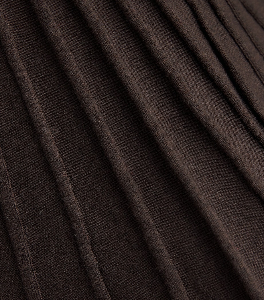 Long-Sleeve Mini Dress DARK BROWN Image 5