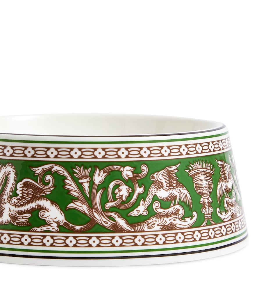 Wedgwood Bone China Florentine Pet Bowl (17cm) Green Image 4