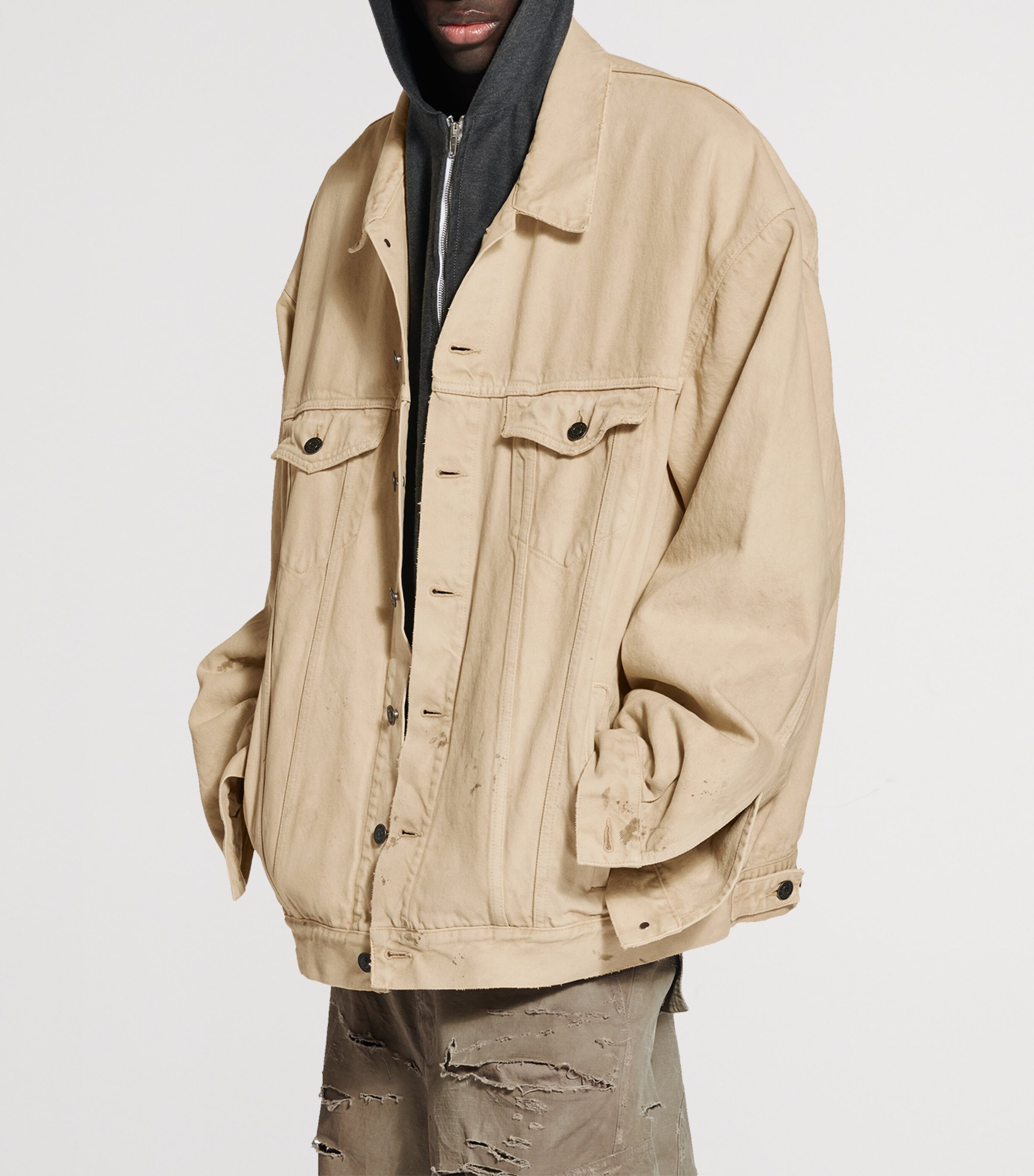 Logo Oversized Denim Jacket 9501 Image 6