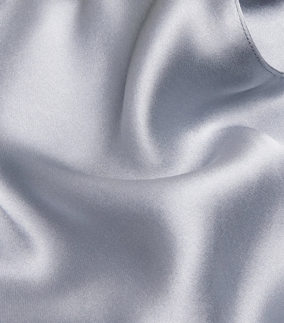 Silk V-Neck Cami Top LIGHT BLUE Image 5