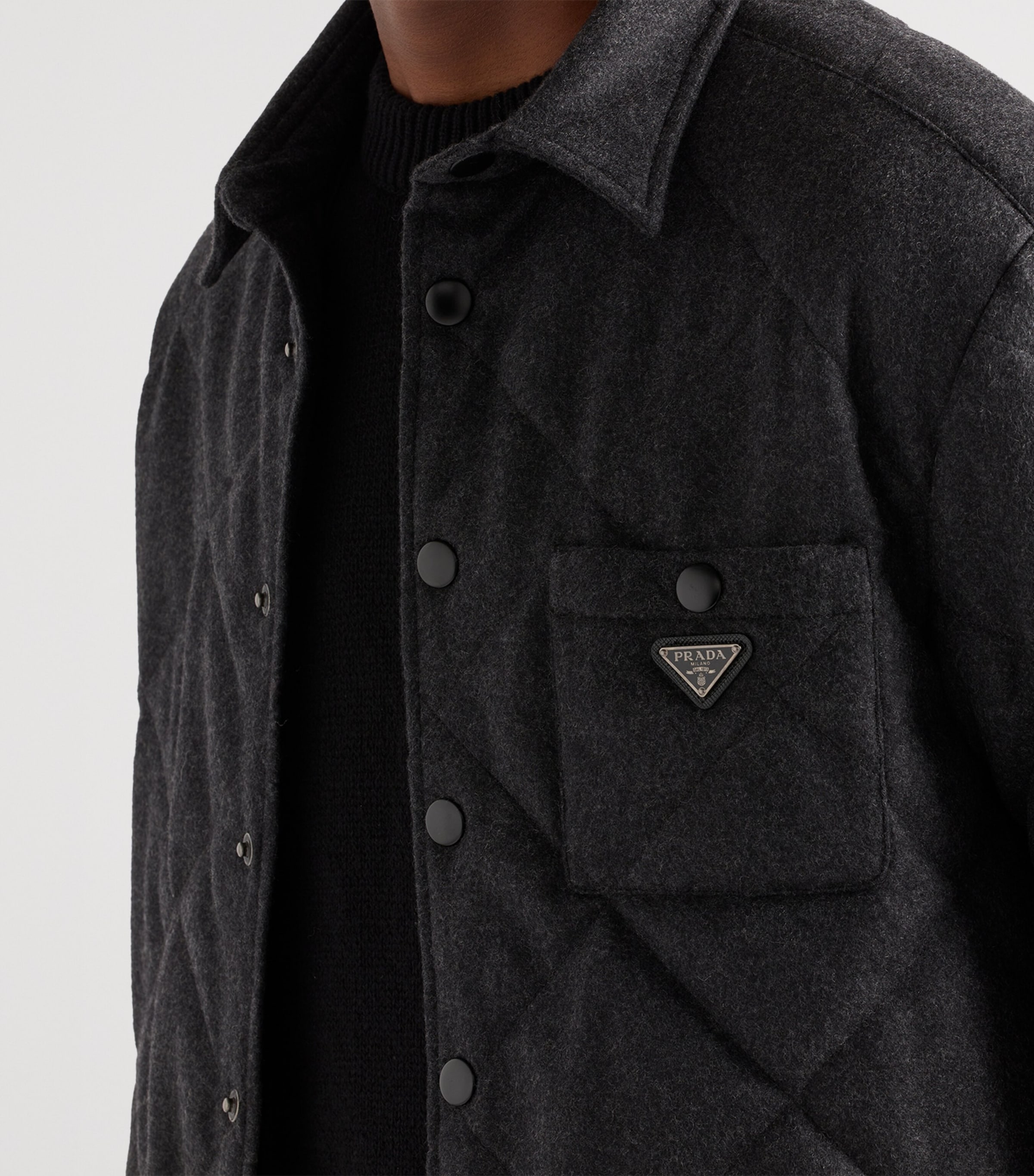 Cashmere Padded Overshirt F0308 Image 4