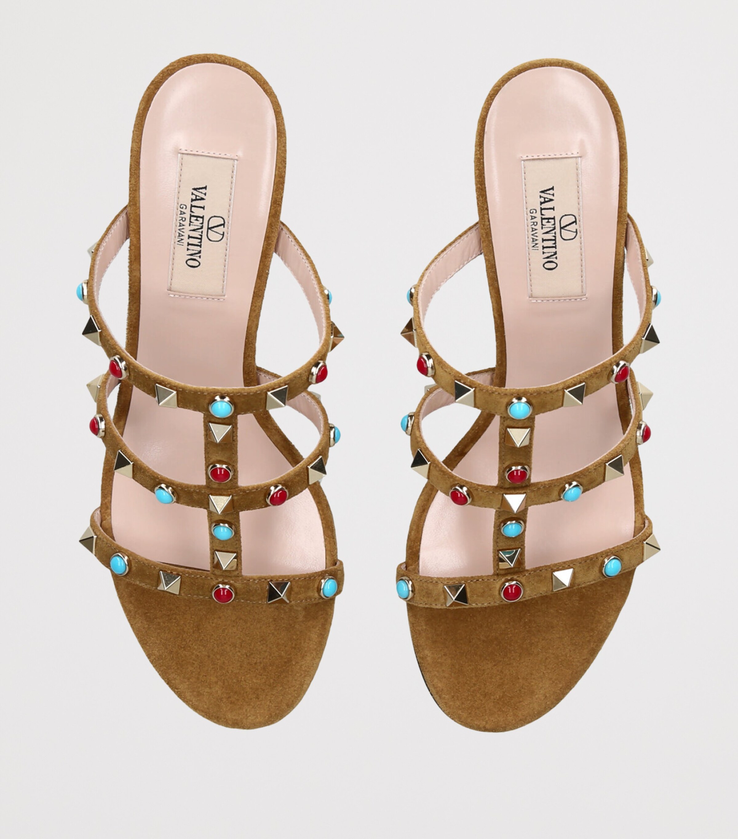 Valentino Garavani Suede Rockstud Heeled Mules 60 Mult/other Image 4