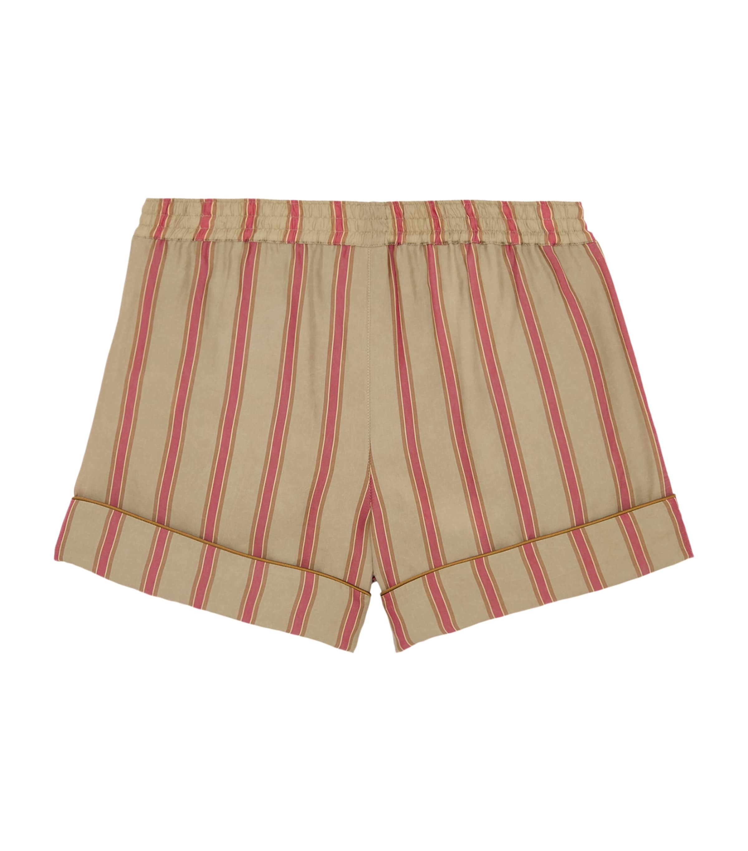 Saint Laurent Mens Cupro Stripe Pyjama Shorts Image 2