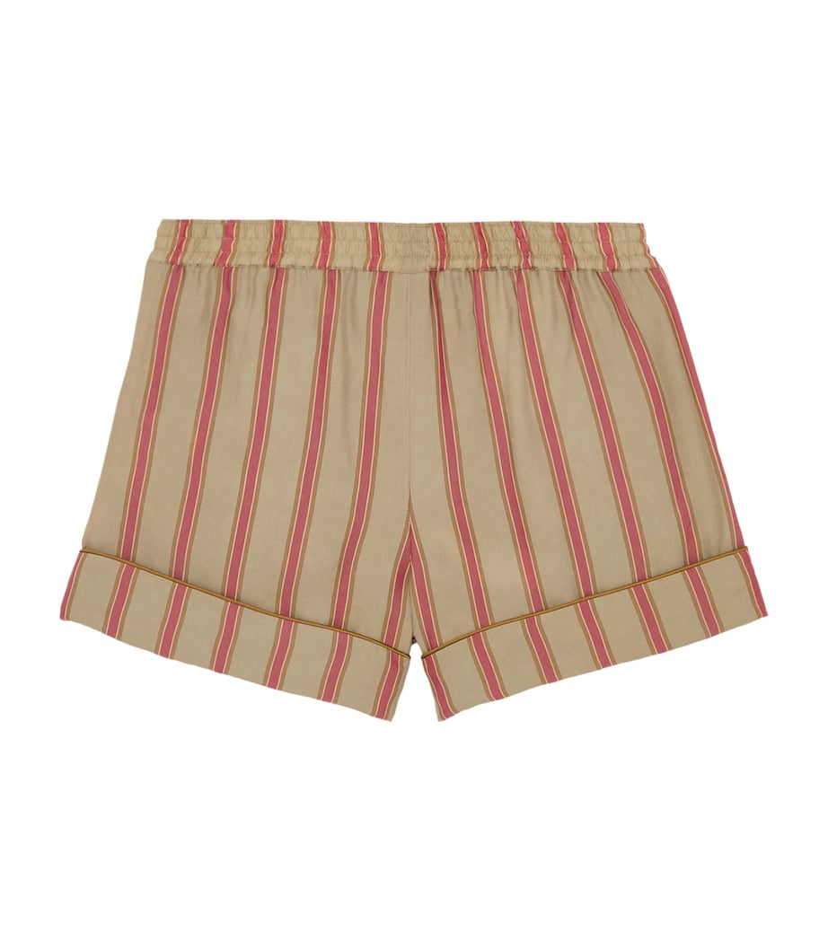 Saint Laurent Mens Cupro Stripe Pyjama Shorts Image 2