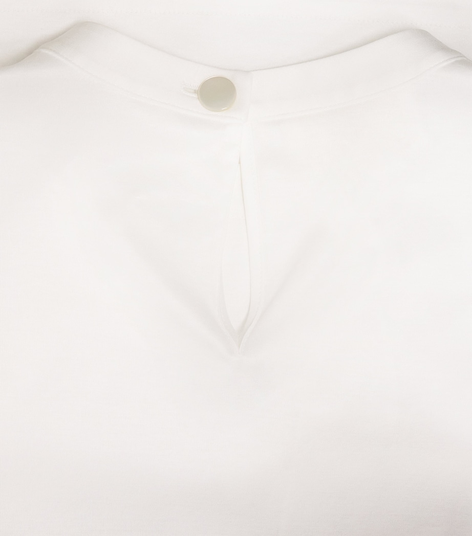 NOMADISSEM Womens Cotton Dente Blanche T-Shirt White Image 5