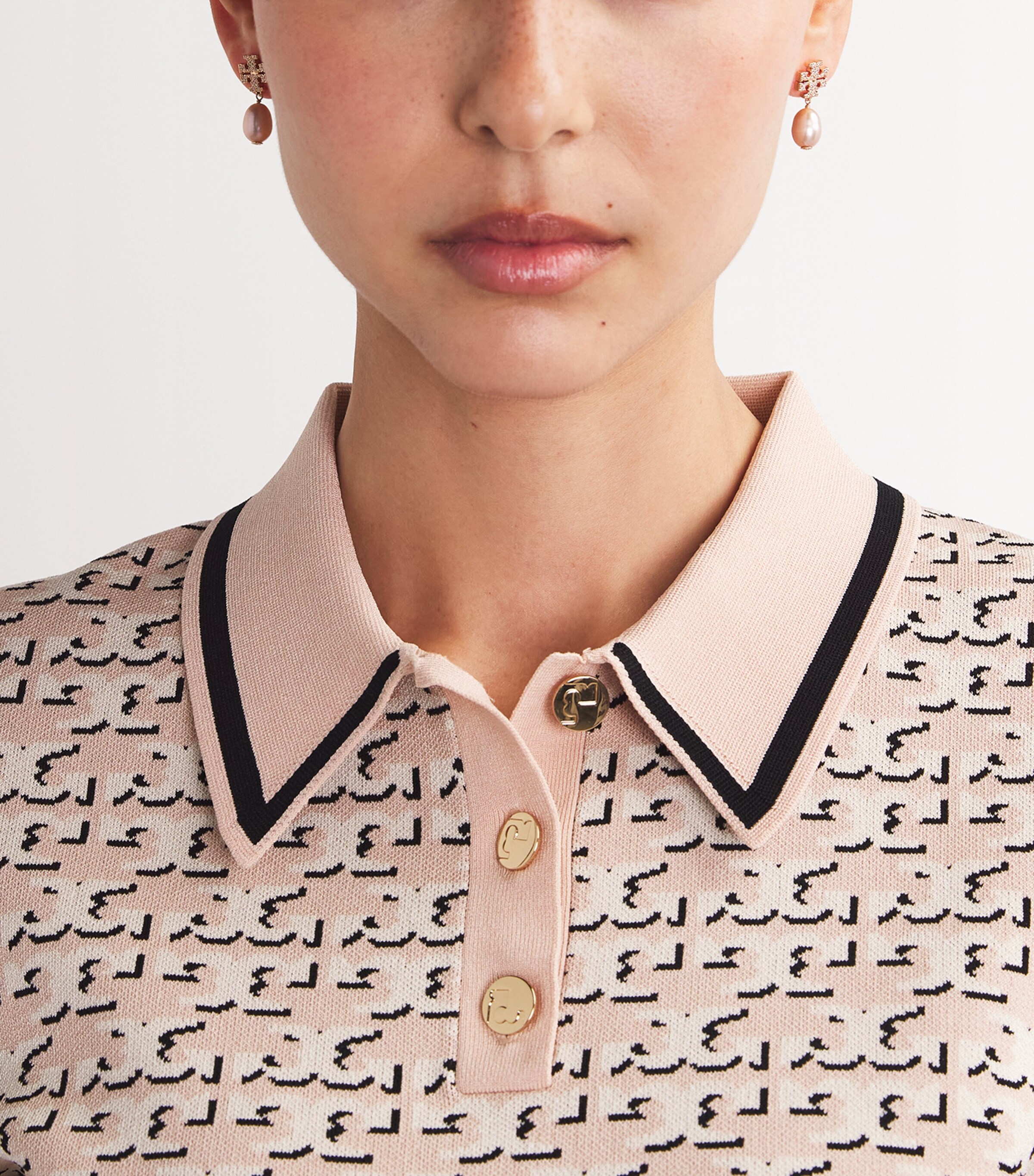 Tory Burch Kira Pavé Pearl Drop Earrings Rose Gold / Pearl Image 5