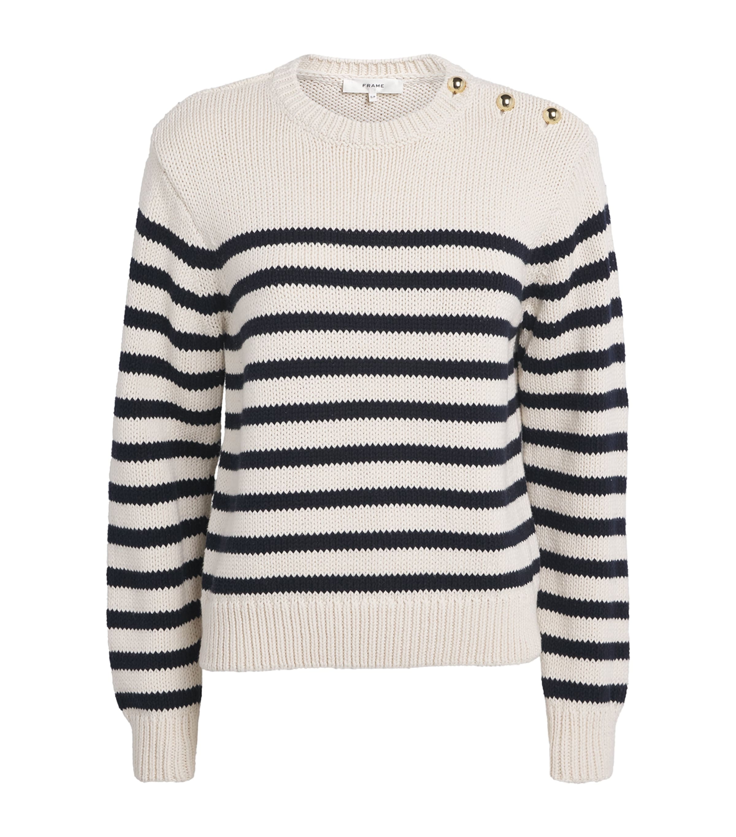 Wool Stripe Mariner Sweater CREAM Image 1