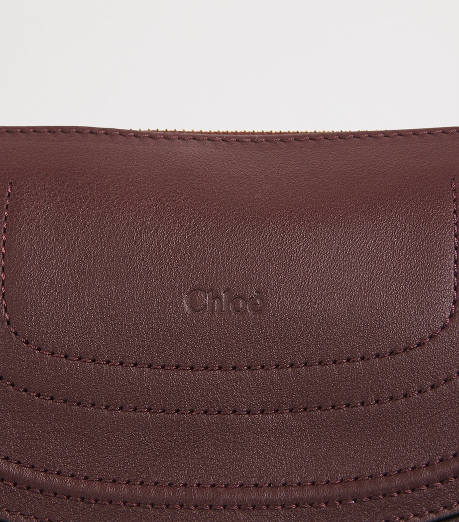Chloé Mini Leather Marcie Shoulder Bag Dark Velvet Image 3