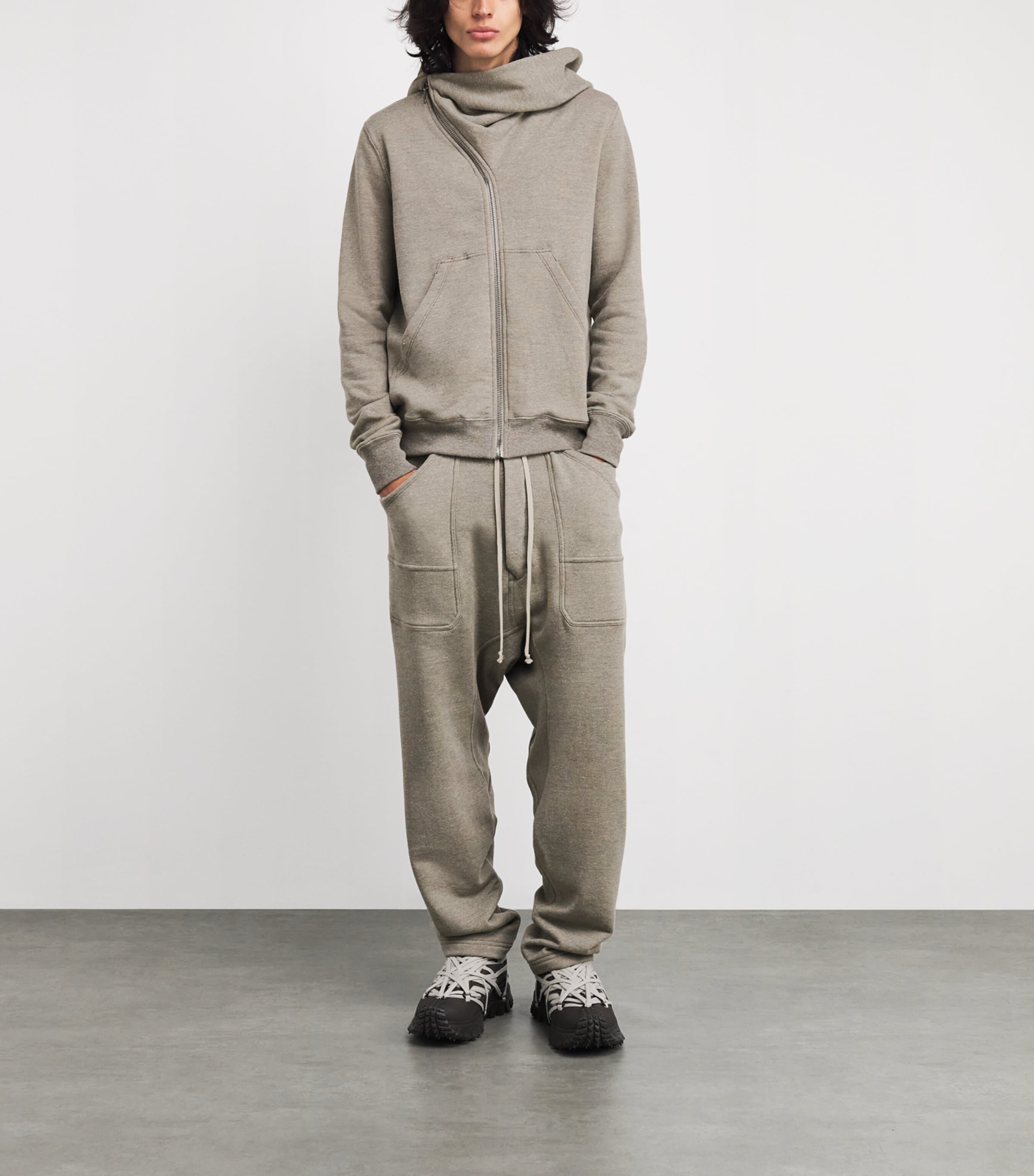 Organic Cotton Mountain Hoodie GREY MELANGE - 178 Image 2