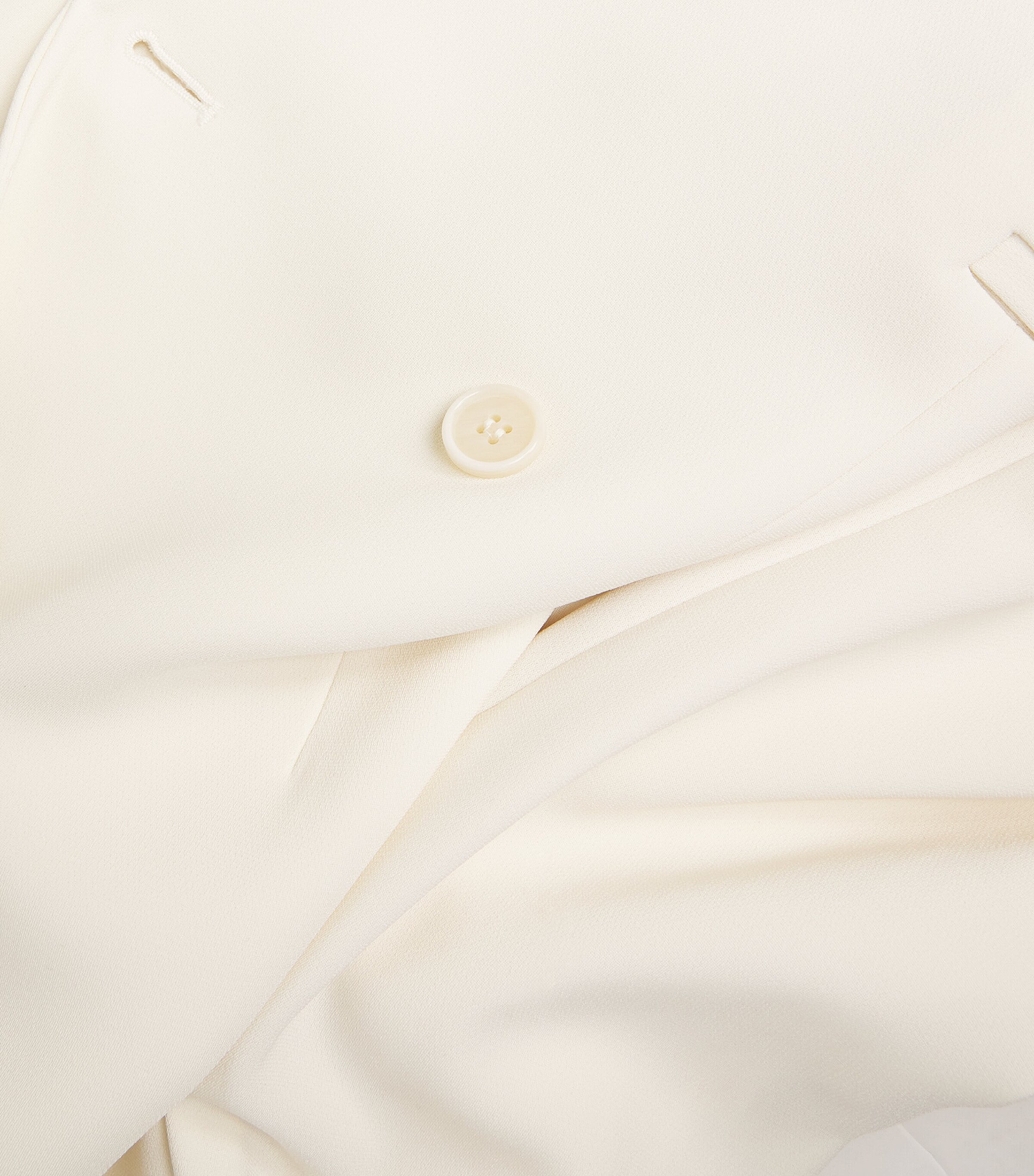 Theory Womens Crepe Double-Breasted Blazer Rice Image 5