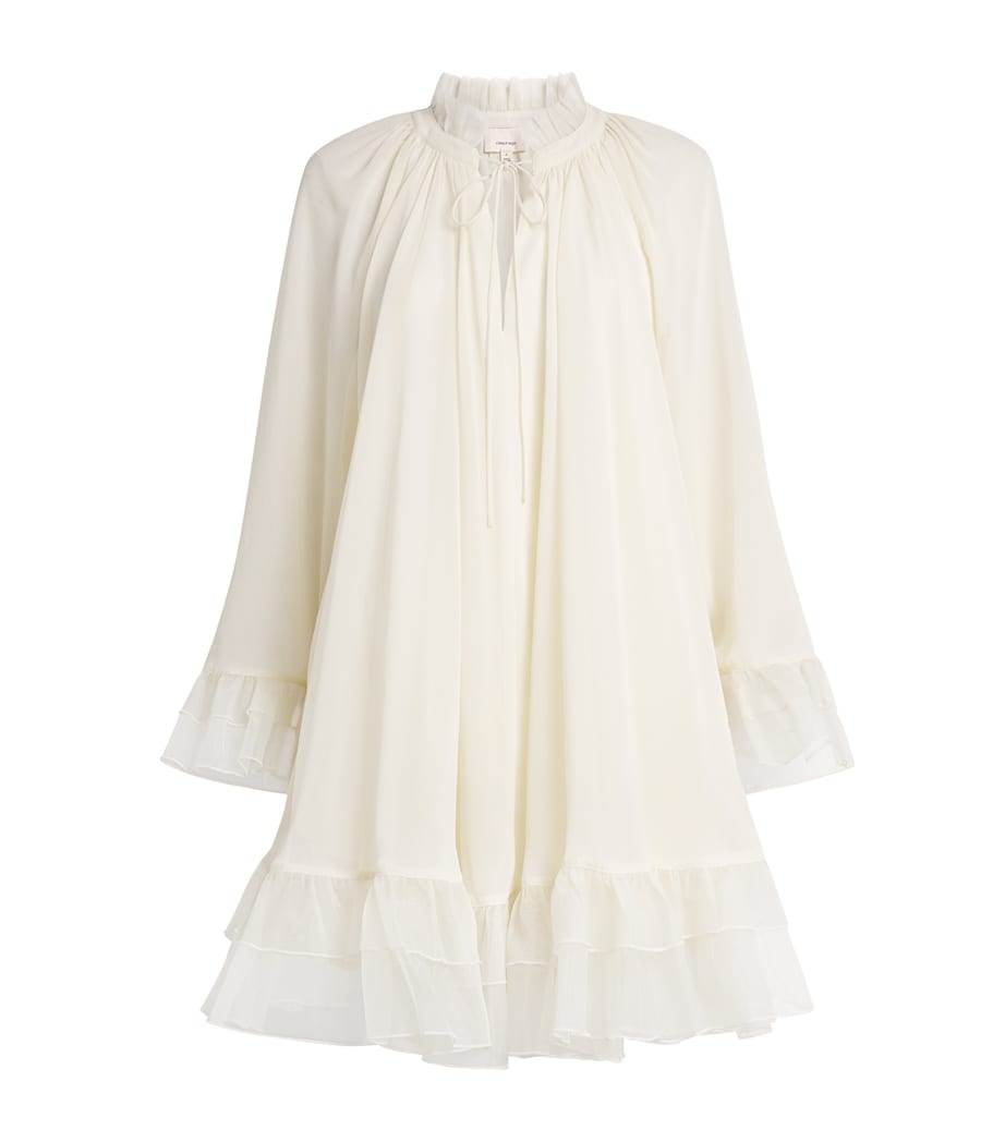 Cinq A Sept Womens Clairette Ruffle Midi dress Gardenia Image 1