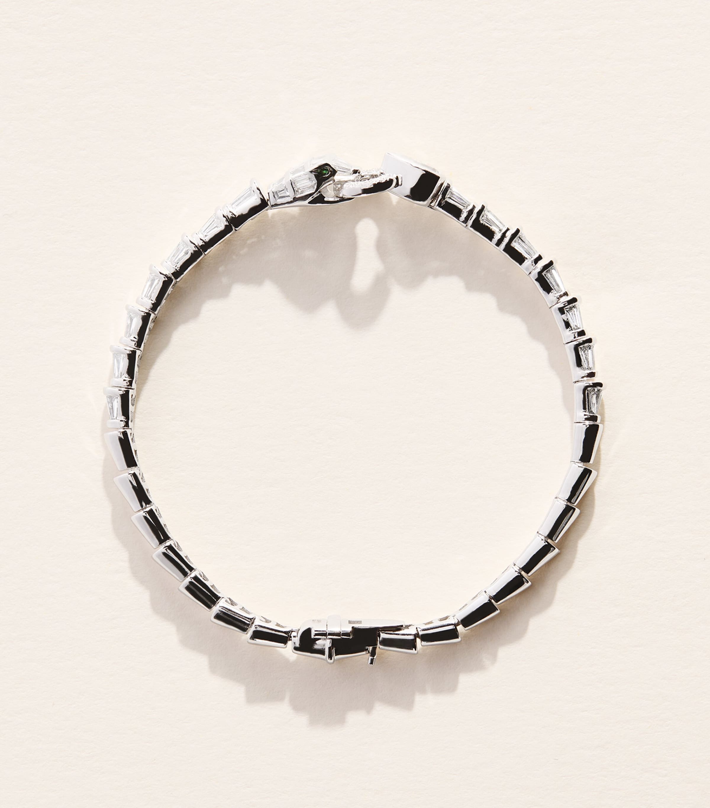 SHAY White Gold, Diamond and Garnet Serpentine Bracelet White Gold Image 1