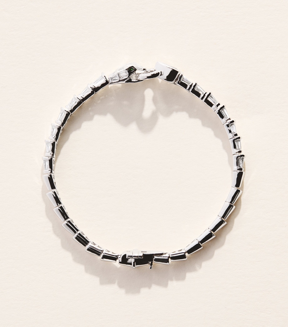 SHAY White Gold, Diamond and Garnet Serpentine Bracelet White Gold Image 1