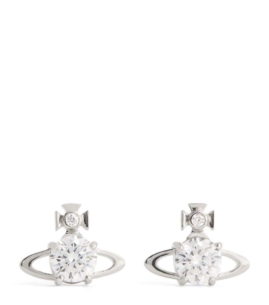 Embellished Reina Stud Earrings SS22-PLATINUM CZ Image 1