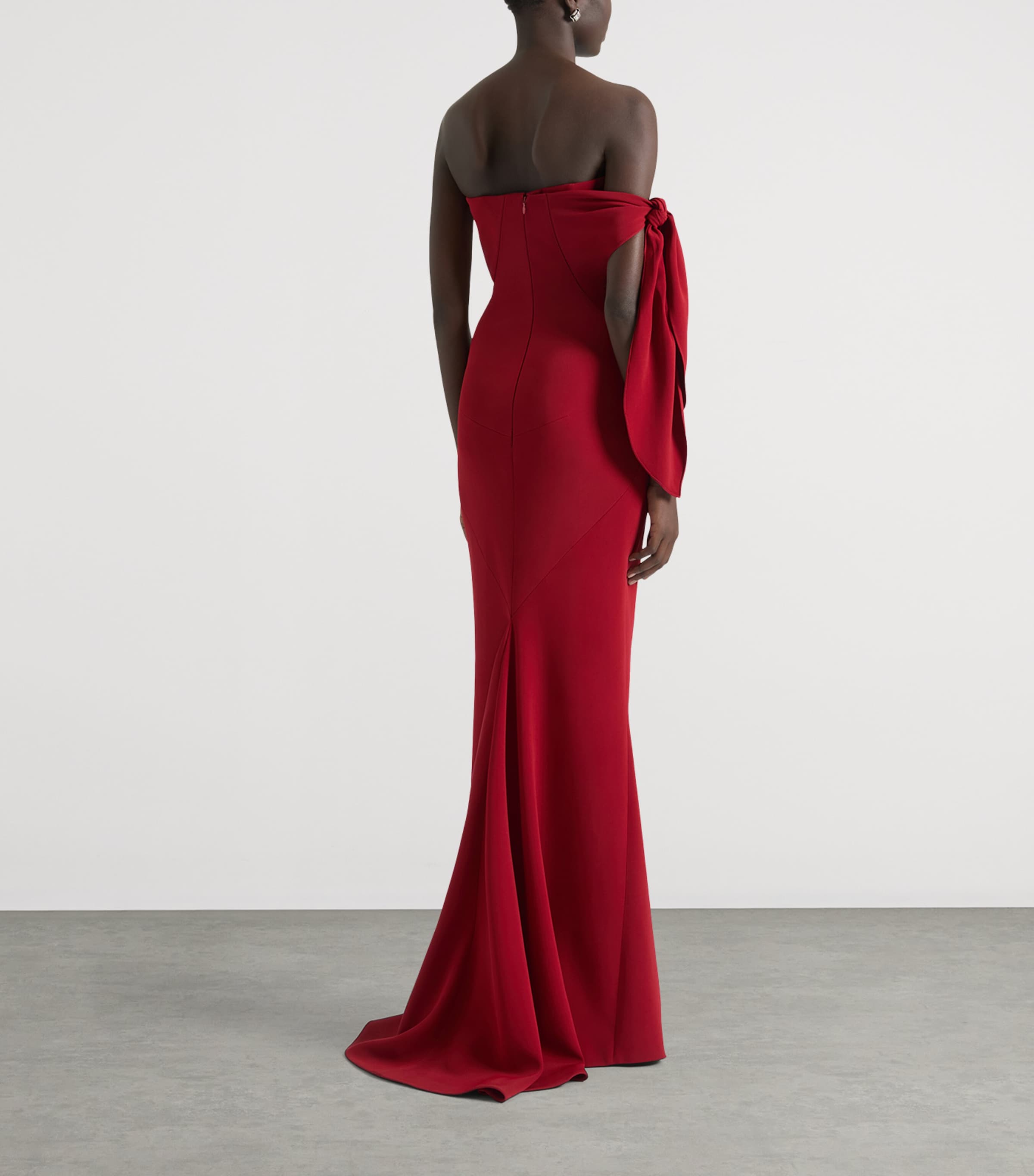 Givenchy Womens Embellished Maxi Dress Dark Red Image 3