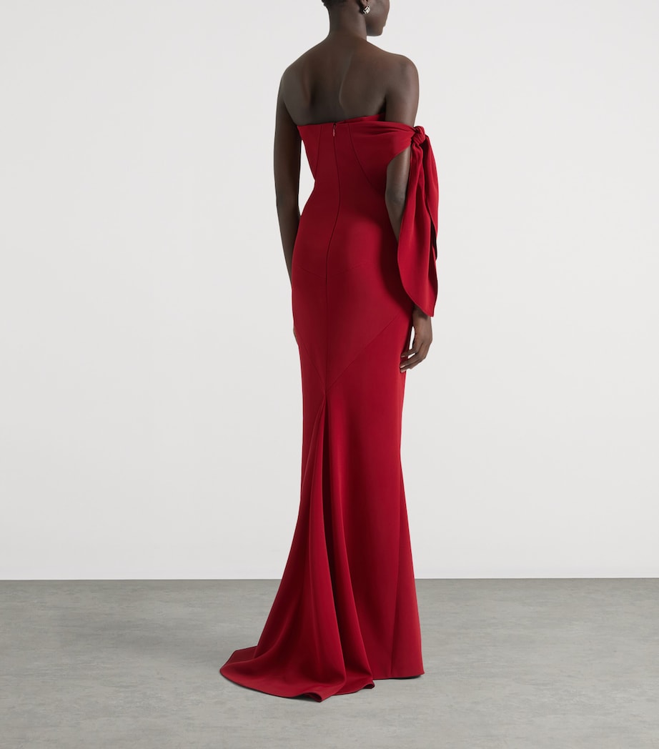 Givenchy Womens Embellished Maxi Dress Dark Red Image 3