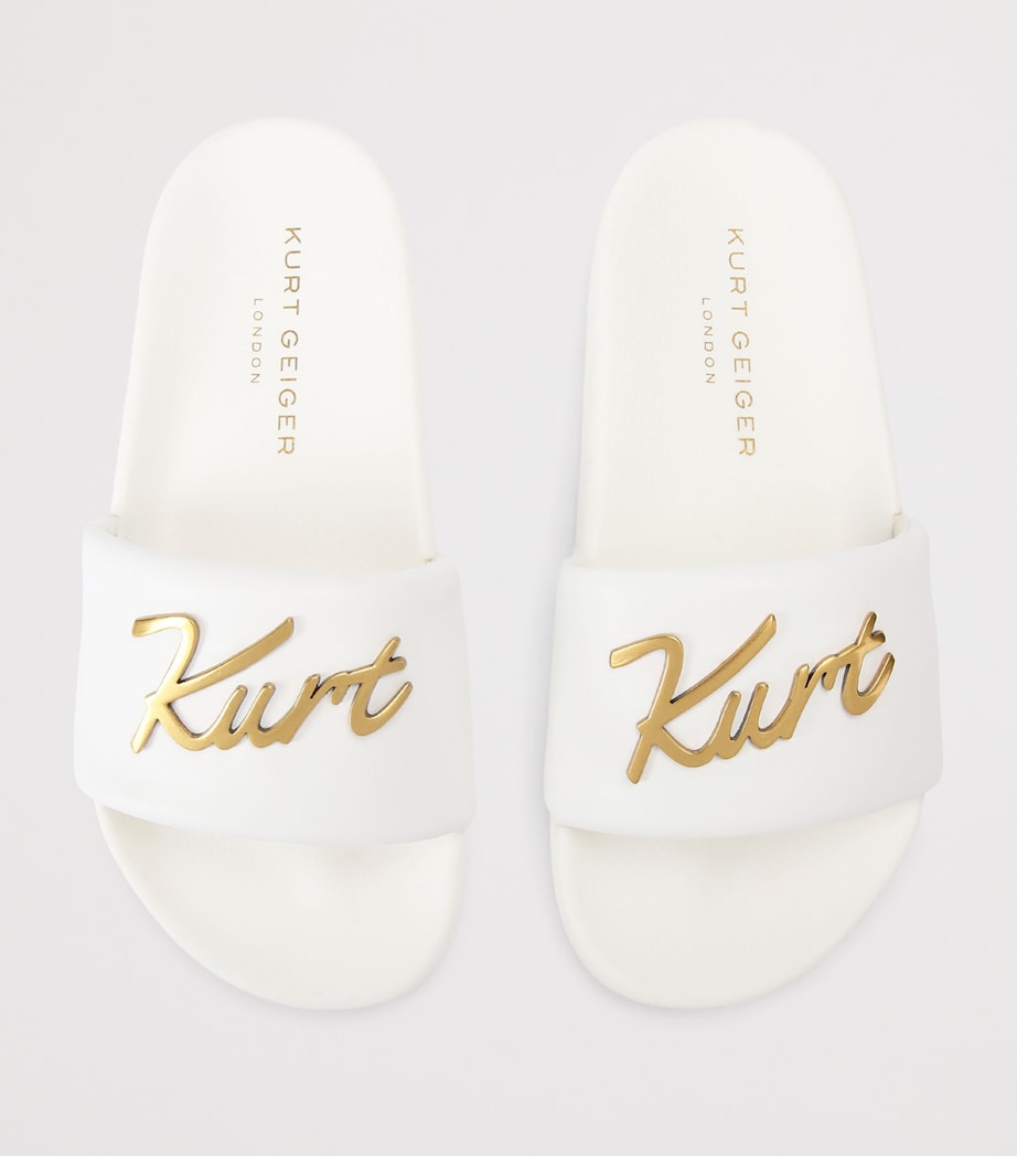 Kurt Geiger London Meena Logo Slides White Image 4