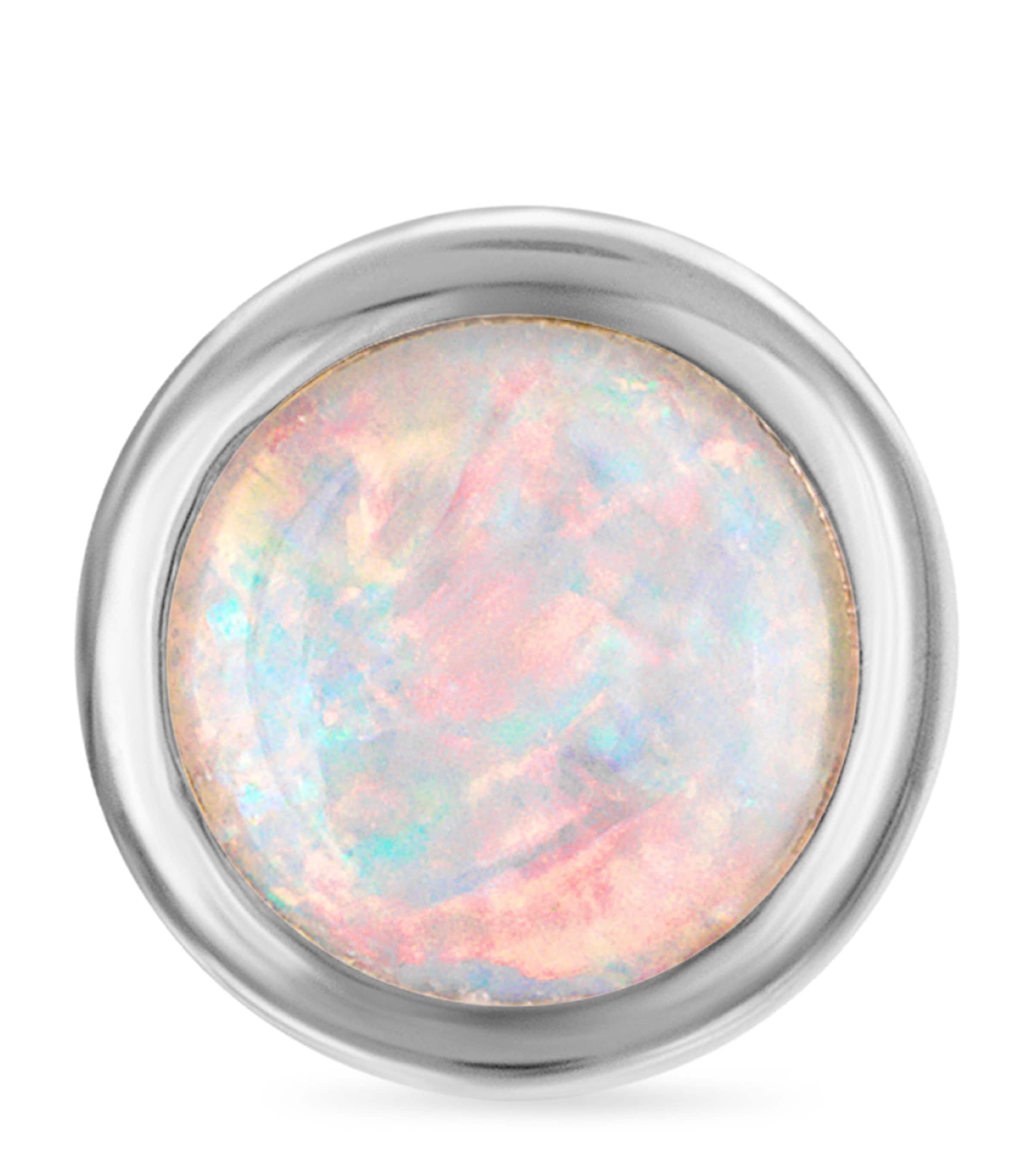 Maria Tash Opal Threaded Stud Earring (3mm) White Gold Image 1