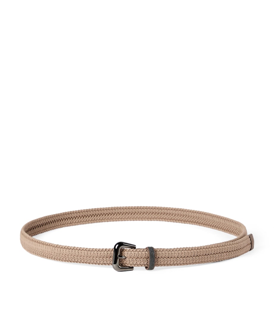 Brunello Cucinelli Stretch-Cotton Braided Belt Cdese Image 1