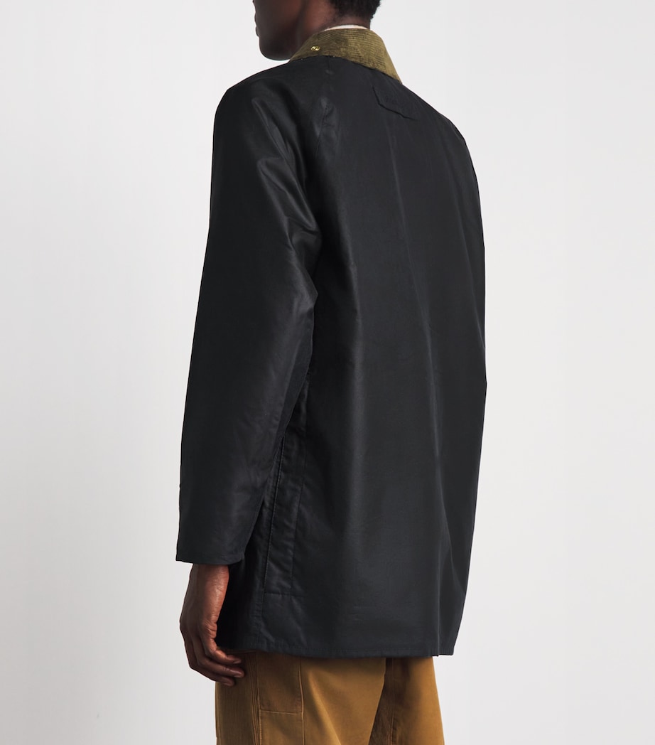 Barbour Mens Waxed Cotton Icons Beaufort Jacket Navy Image 5