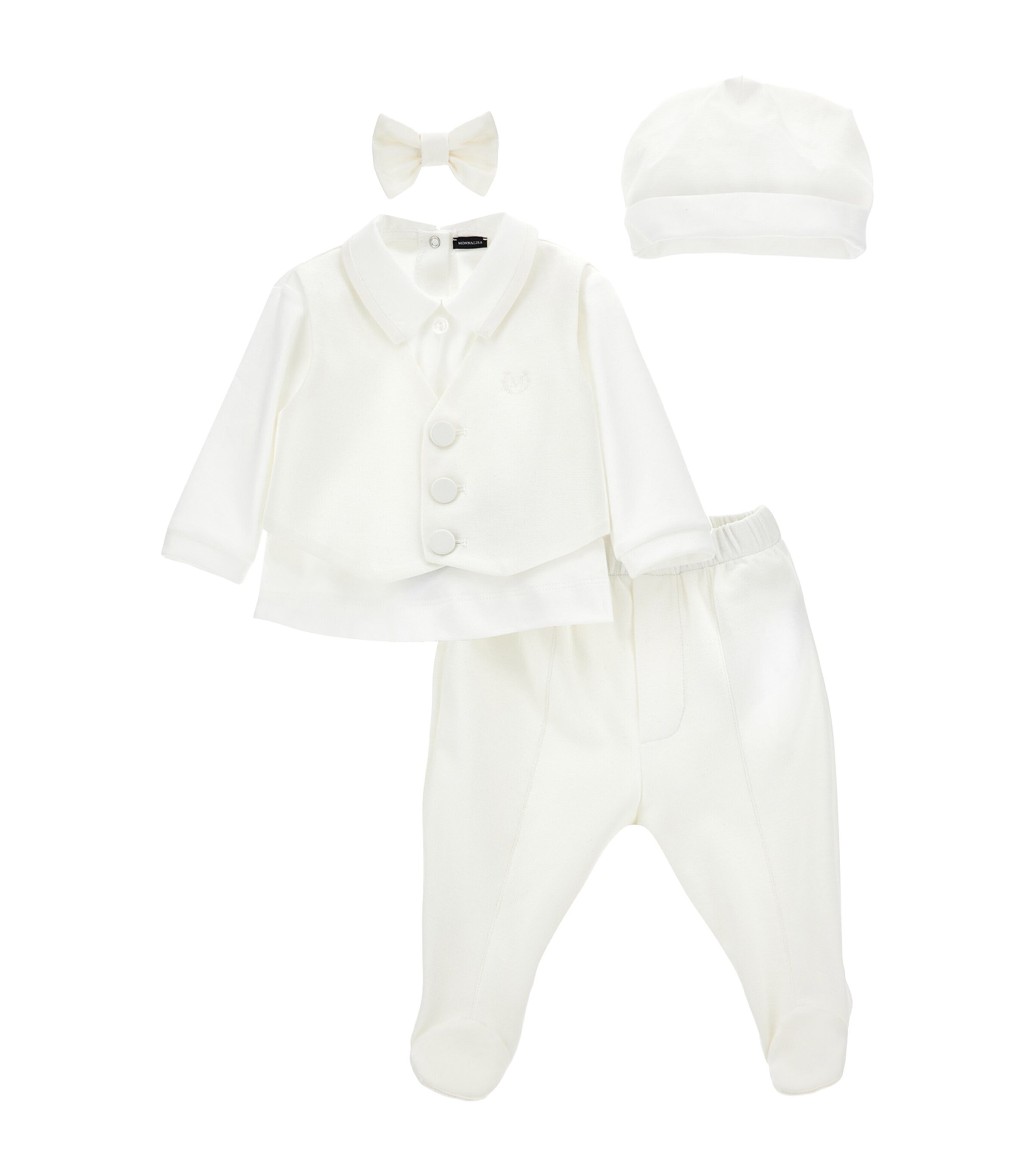 Formal Shirt, Waistcoat, Trousers, Hat and Bow Tie Set (1-9 Months) PANNA Image 2