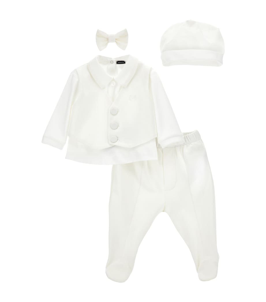 Formal Shirt, Waistcoat, Trousers, Hat and Bow Tie Set (1-9 Months) PANNA Image 2