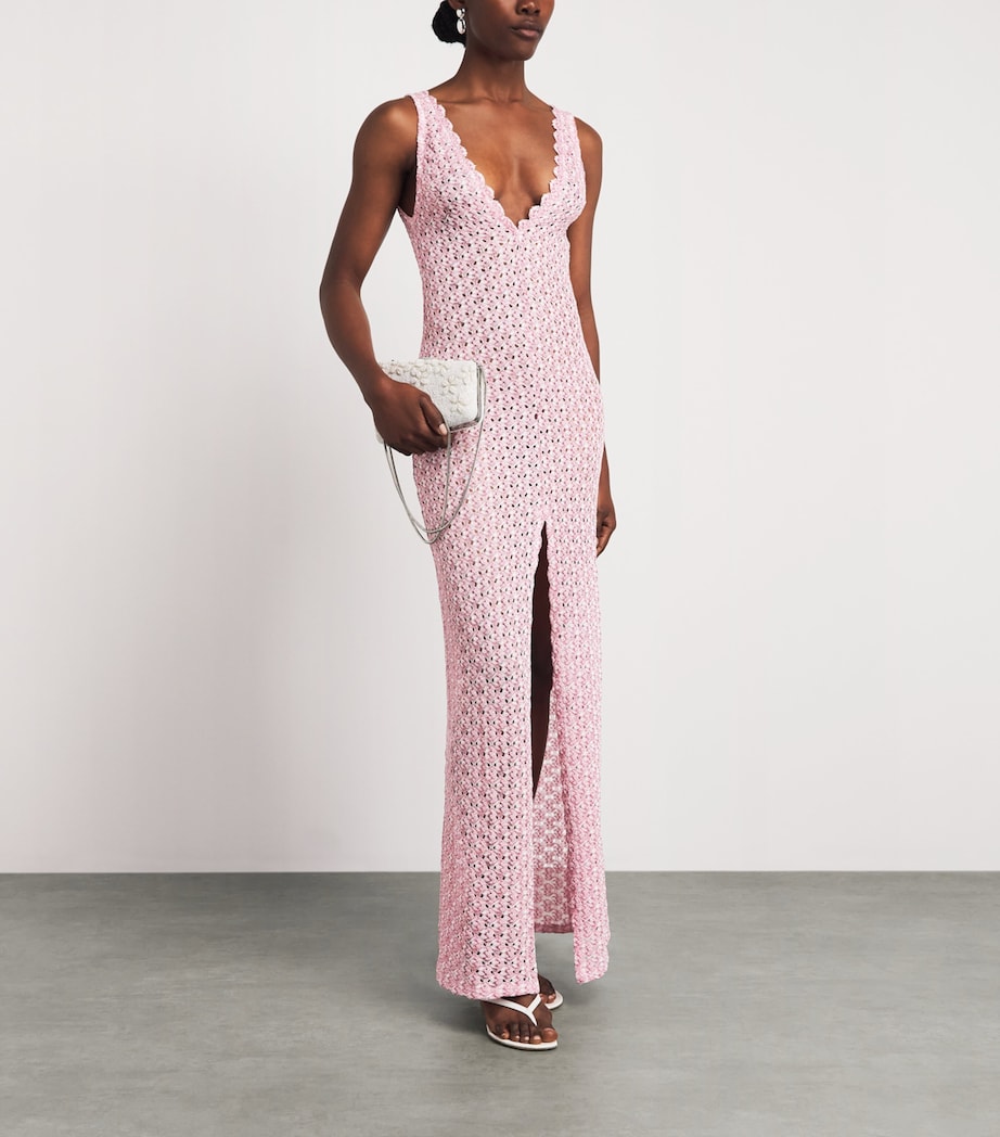 missoni pink dress Lam midi dress in pink - Missoni
