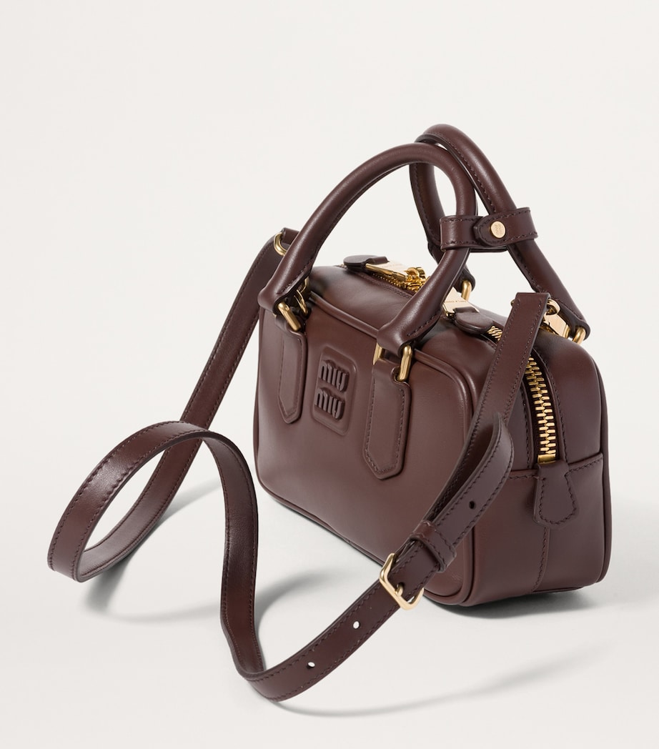 Leather Arcadie Top-Handle Bag F0NBL Image 3