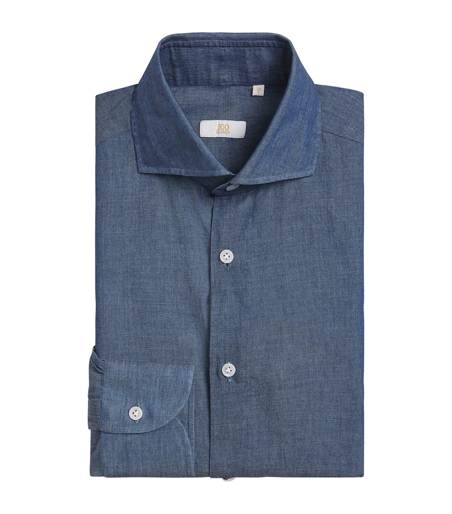 100HANDS Mens Carlo Riva Denim Shirt Denim Image 1
