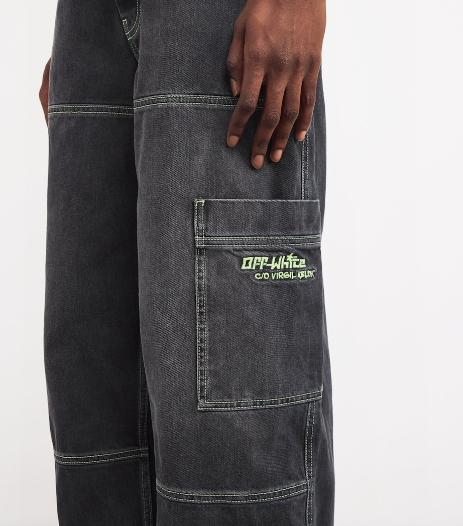 Irregular Cargo Jeans VINTAGE BLACK Image 6
