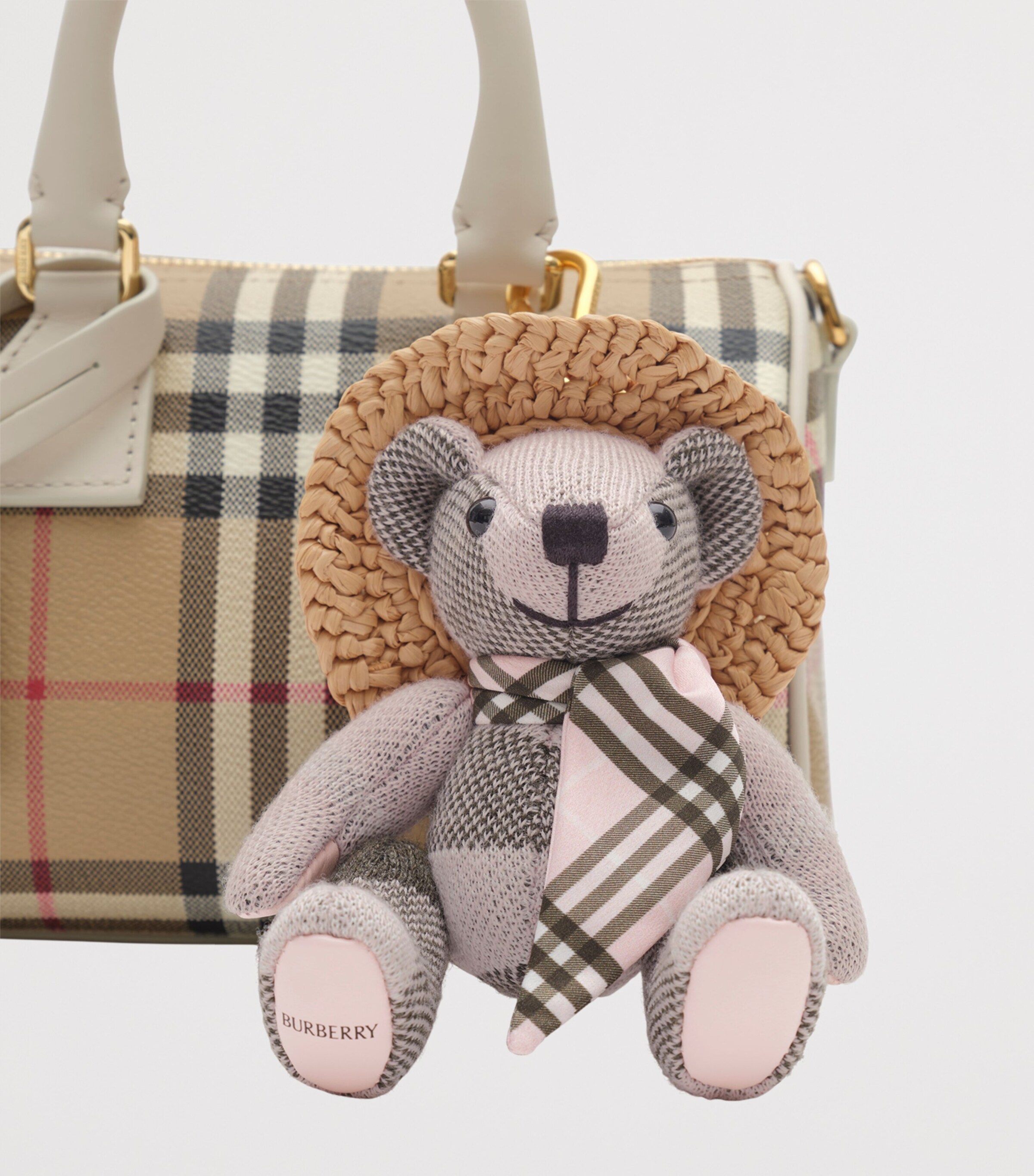 Burberry Scarf and Hat Thomas Bear Charm Mallow Pink Image 2