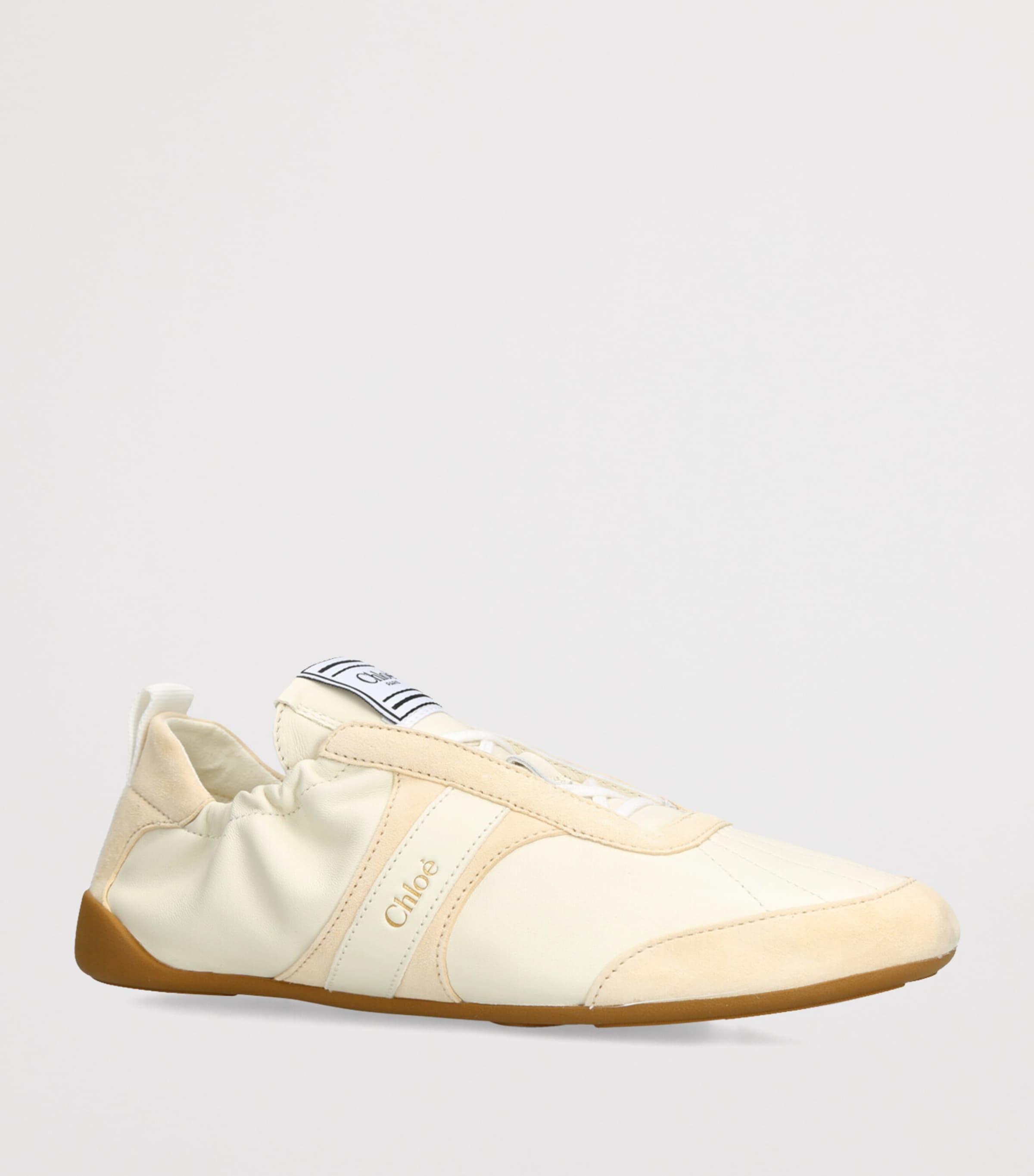 Leather-Suede Kick Sneakers YELLOW Image 3