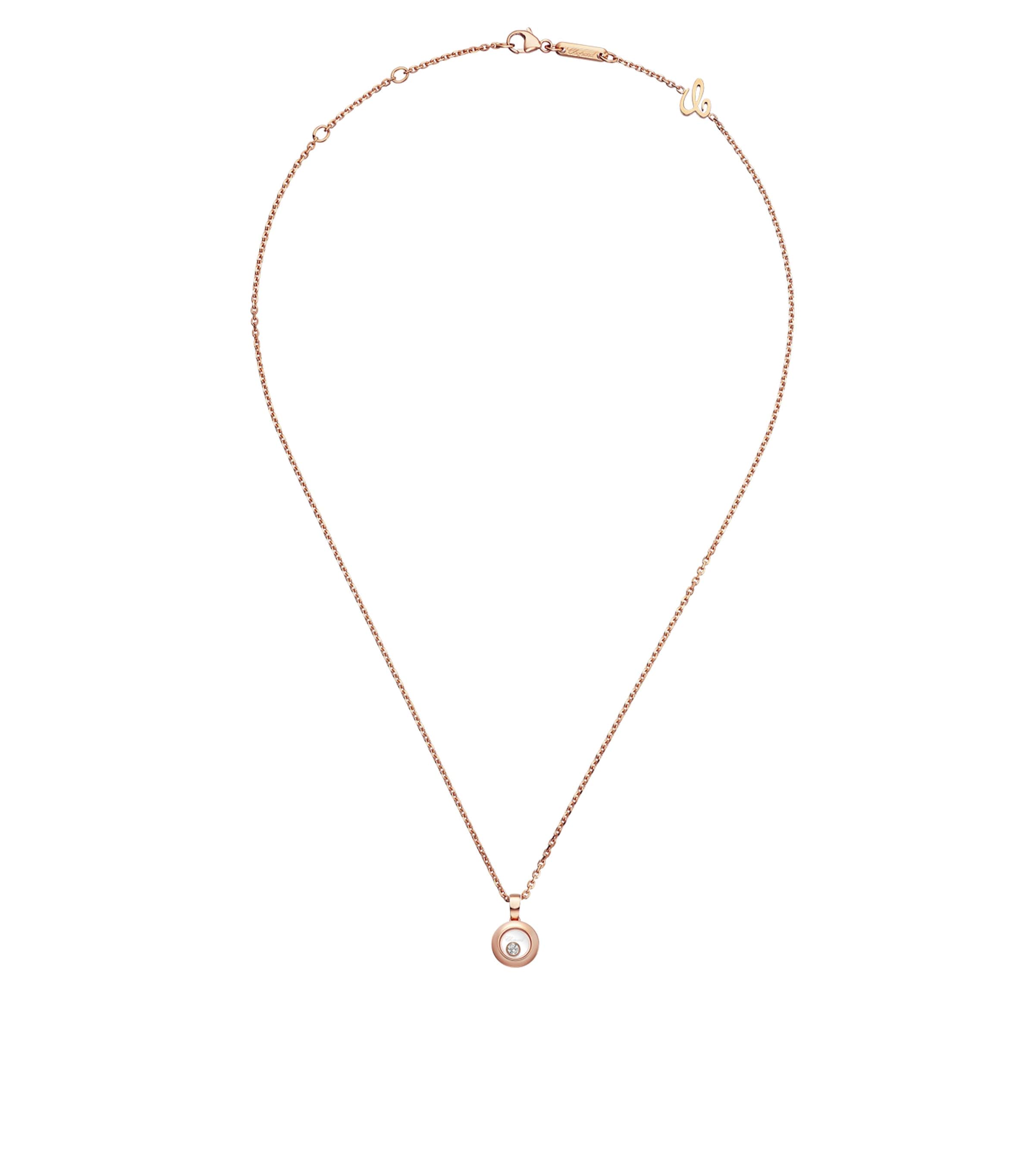 Rose Gold And Diamond Happy Diamonds Icons Pendant 18K ROSE GOLD Image 4
