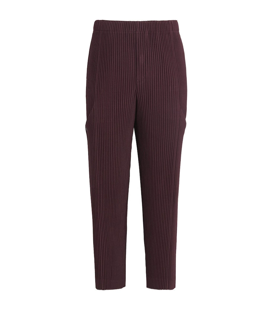 Pleated Quarry Trousers 86-WINE PURPLE Image 1