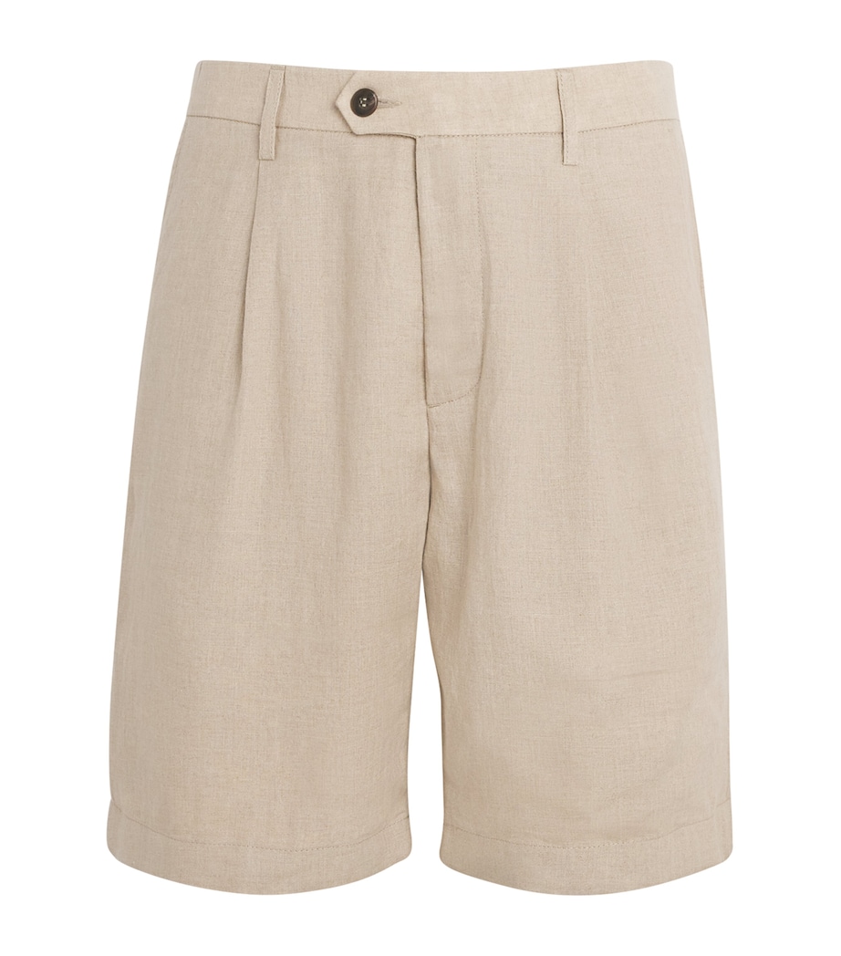 Eleventy x Harrods Linen Bermuda Shorts